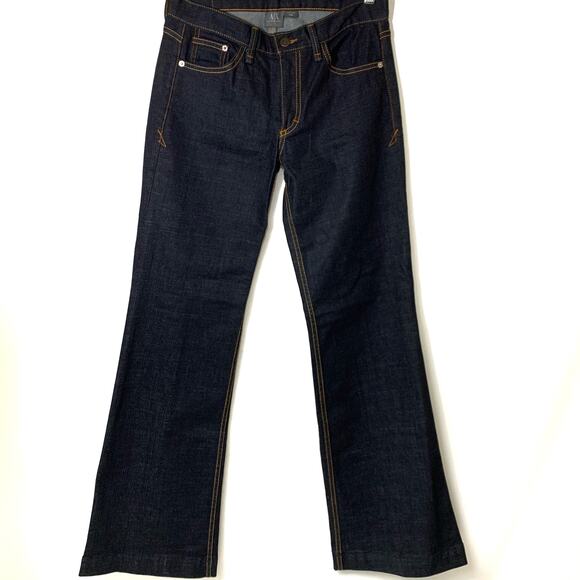 Armani Exchange 305 Bootcut Dark Wash Denim Jeans NWOT Size 6 - Picture 1 of 11